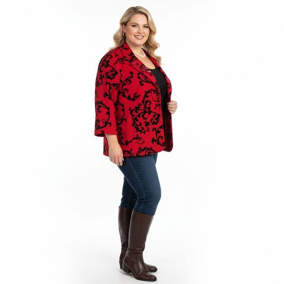 New COLDWATER CREEK 2X One Button Closure Coat Jacket WARM! - Picture 2 of 8